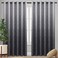 DWCN Grey Ombre Blackout Curtains for Bedroom Damask Patterned Thermal Insulated Energy Saving Grommet Curtains for Living Room Set of 2 Gradient Window Curtain Panels 100 x 96 Inch Grey