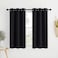 NICETOWN Black Out Cafe Curtains 48 inch Long 2 Panels Burg Solid Thermal Insulated Grommet Light Reducing Curtains Drapes for BathroomNursery W37 x L48 2 Panels
