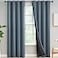 Yakamok 100 Blackout Curtains for Bedroom 84 Inch Length Light Blocking Drapes with Black Backing Thermal Insulated Solid Grommet Panels for Living Room 52Wx84L Stone Blue 2 Panels