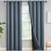 Yakamok 100 Blackout Curtains for Bedroom 84 Inch Length Light Blocking Drapes with Black Backing Thermal Insulated Solid Grommet Panels for Living Room 52Wx84L Stone Blue 2 Panels