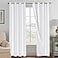H.VERSAILTEX HVERSAILTEX 100 Blackout Curtains for Bedroom Thermal Insulated Linen Textured Curtains Heat and Full Light Blocking Drapes Living Room Curtains 2 Panel Sets 52x108 Inch White