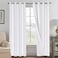H.VERSAILTEX HVERSAILTEX 100 Blackout Curtains for Bedroom Thermal Insulated Linen Textured Curtains Heat and Full Light Blocking Drapes Living Room Curtains 2 Panel Sets 52x108 Inch White
