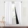 NICETOWN 100 Blackout Window Curtain Panels Cold and Full Light Blocking Drapes with Black Liner 72 Inches Drop Thermal Insulated Draperies for Studio White 2 Pieces 37 inches Wide Each Panel