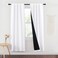 NICETOWN 100 Blackout Window Curtain Panels Cold and Full Light Blocking Drapes with Black Liner 72 Inches Drop Thermal Insulated Draperies for Studio White 2 Pieces 37 inches Wide Each Panel
