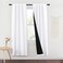 NICETOWN 100 Blackout Window Curtain Panels Cold and Full Light Blocking Drapes with Black Liner 72 Inches Drop Thermal Insulated Draperies for Studio White 2 Pieces 37 inches Wide Each Panel