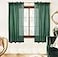 XTMYI Dark Emerald Green Sheer Curtains Forest Hunter Green Voile Drapes for Living Room Bedroom 63 Inch Length