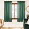 XTMYI Dark Emerald Green Sheer Curtains Forest Hunter Green Voile Drapes for Living Room Bedroom 63 Inch Length