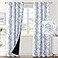 H.VERSAILTEX HVERSAILTEX 100 Blackout Curtains for Bedroom Camellia Floral Blackout Curtains 84 Inches Long Light Blocking Window Treatment Curtains with Black Liner Grommet Thermal Drapes 2 Panels St