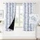 H.VERSAILTEX HVERSAILTEX 100 Blackout Curtains for Bedroom Camellia Floral Blackout Curtains 63 Inches Long Light Blocking Window Treatment Curtains with Black Liner Grommet Thermal Drapes 2 Panels St
