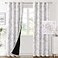H.VERSAILTEX HVERSAILTEX 100 Blackout Curtains for Living Room Camellia Floral Blackout Curtains 96 Inches Long Light Blocking Window Treatment Curtains with Black Liner Grommet Thermal Drapes 2 Panel