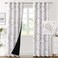 H.VERSAILTEX HVERSAILTEX 100 Blackout Curtains for Living Room Camellia Floral Blackout Curtains 96 Inches Long Light Blocking Window Treatment Curtains with Black Liner Grommet Thermal Drapes 2 Panel