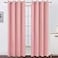 LEMOMO Blackout Curtains 66 x 95 inchPink Curtains Set of 2 PanelsThermal Insulated Room Darkening Bedroom Curtains