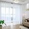 PHILEASY Window Sheer White Curtains 45 Inches Long 42 inches Width 2 Panels Sheer Curtains Sheer Curtain Clear Basic Rod Pocket Panel 15 Colors 16 Size for Bedroom Living Room Yard Kitchen