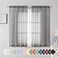 Aiyufeng Basic Rod Pocket Sheer Voile Window Curtain Panels White 1 Pair 2 Panels 40 Width 54 Inch Long for Kitchen Bedroom Children Living Room YardGrey 40 W x 54 L