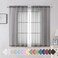Aiyufeng Basic Rod Pocket Sheer Voile Window Curtain Panels White 1 Pair 2 Panels 40 Width 54 Inch Long for Kitchen Bedroom Children Living Room YardGrey 40 W x 54 L