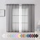 Aiyufeng Basic Rod Pocket Sheer Voile Window Curtain Panels White 1 Pair 2 Panels 40 Width 54 Inch Long for Kitchen Bedroom Children Living Room YardGrey 40 W x 54 L