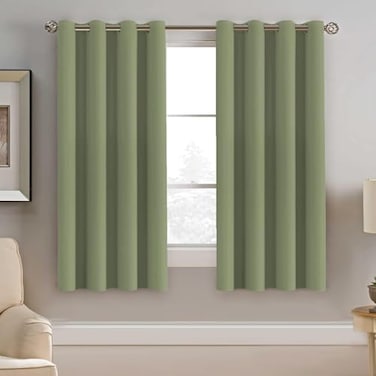 H.VERSAILTEX HVERSAILTEX Blackout Curtain for Living Room Thermal Insulated Window Treatment Curtain Extra Long 63 inch Length Energy Saving Solid Grommet Top Blackout Drape One Panel Sage 52 W x 63 L