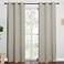 NICETOWN Natural Living Room Blackout Curtains for Windows Eyelet Top Room Darkening PanelsDrapes for Bedroom 2 Panels W42 x L84 inches