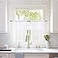 MIULEE Short Sheer Curtains 30 Inch Length for Kitchen Bathroom Cafe Half Window Treatment Rod Pocket Tier Curtains 2 Panels 29x30 Inches Long White