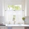 MIULEE Short Sheer Curtains 30 Inch Length for Kitchen Bathroom Cafe Half Window Treatment Rod Pocket Tier Curtains 2 Panels 29x30 Inches Long White