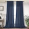 DANCURTON Navy Blue Curtains 96 Inches Long for Living Room Dining 2 Panel Set Back Tab Pocket Marine Drape Light Filter Semi Sheer Energy Efficient Privacy Linen Dark Blue Curtain for Bedroom Mens 52