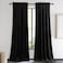NICETOWN Insulated Black Out Velvet Curtains for Patio Solid HeavyDuty Large Window Treatments Drapes for Sliding Glass Door 2 Panels 90 inches Long