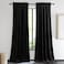 NICETOWN Insulated Black Out Velvet Curtains for Patio Solid HeavyDuty Large Window Treatments Drapes for Sliding Glass Door 2 Panels 90 inches Long