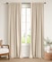 INOVADAY 100 Blackout Curtains 96 Inches Length 2 Panels Set Back TabRod Pocket Linen Black Out Curtains for Bedroom Thermal Insulated Window Drapes Oatmeal W50 X L96