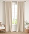 INOVADAY 100 Blackout Curtains 96 Inches Length 2 Panels Set Back TabRod Pocket Linen Black Out Curtains for Bedroom Thermal Insulated Window Drapes Oatmeal W50 X L96