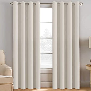 H.VERSAILTEX HVERSAILTEX Light Blocking Curtain for Living Room Thermal Insulated Window Treatment PanelDrape for Dining Room Elegant Soft Curtain for Bedroom Grommet Top One Panel Ivory 52x108 Inches