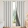 Joydeco Blackout Curtains for Bedroom 90 Inch Long 100 Light Blocking 2 Panels Set White Drapes Thermal Insulated Room Darkening Curtains Linen Textured for Living Room Rod Pocket Back Tabs