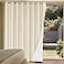 H.VERSAILTEX HVERSAILTEX Linen Blackout Curtains Durable Thick Textured Linen Look 100 Blackout Patio Door Curtain Anti Rust Grommet Extra Wide Sliding Door Curtain Panel Bleached Sand W100 x L84 inch