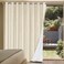 H.VERSAILTEX HVERSAILTEX Linen Blackout Curtains Durable Thick Textured Linen Look 100 Blackout Patio Door Curtain Anti Rust Grommet Extra Wide Sliding Door Curtain Panel Bleached Sand W100 x L84 inch