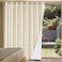 H.VERSAILTEX HVERSAILTEX Linen Blackout Curtains Durable Thick Textured Linen Look 100 Blackout Patio Door Curtain Anti Rust Grommet Extra Wide Sliding Door Curtain Panel Bleached Sand W100 x L84 inch