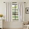 H.VERSAILTEX HVERSAILTEX Linen Look 100 Blackout Curtains 45 Inches Long for Bedroom Full Light Blocking Rod Pocket 42 Inches Wide Linen Textured Thick Window Curtain Drapes with White Backing Ivory 2