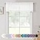 Aiyufeng Aiyufneg White Sheer Window Valance Curtains Light Filtering Kitchen Valances Windows Treatment Small Voile Sheer Curtains for Living RoomBathroomBasement Top Dual Rod Pocket 2PCS