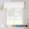Aiyufeng Aiyufneg White Sheer Window Valance Curtains Light Filtering Kitchen Valances Windows Treatment Small Voile Sheer Curtains for Living RoomBathroomBasement Top Dual Rod Pocket 2PCS