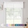 Aiyufeng Aiyufneg White Sheer Window Valance Curtains Light Filtering Kitchen Valances Windows Treatment Small Voile Sheer Curtains for Living RoomBathroomBasement Top Dual Rod Pocket 2PCS