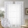 OVZME White Sheer Curtains 63 Inch Length 2 Panel Set Light Filtering Bedroom Curtains with Dual Rod Pocket Top Leaf Bird Clip Jacquard Sheer Farmhouse Window Drapes for Living Room 2x38Wx63L
