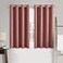 MIULEE 100 Blackout Linen Textured Curtains for Bedroom Solid Thermal Insulated Dusty Rose Grommet Room Darkening Curtains Drapes Luxury Decor for Living Room 52 x 63 Inch 2 Panels