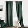 PANELSBURG Curtains 96 Inches Long 2 Panel SetLinen Blackout Forest Green Track System Pleated Curtains for Living Room Bedroom 96 Inch LengthDeep Hunter Emerald Green
