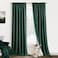 PANELSBURG Curtains 96 Inches Long 2 Panel SetLinen Blackout Forest Green Track System Pleated Curtains for Living Room Bedroom 96 Inch LengthDeep Hunter Emerald Green