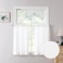Tollpiz Short Linen Tier Curtains Rod Pocket Semi Sheer Half Kitchen Curtain Burlap Light Filtering Thick Linen Drapes for Bathroom 30 x 24 inches Long White Set of 2 Panels