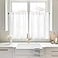 HOMEIDEAS NonSeeThrough White Privacy Sheer Kitchen Curtains 30 X 36 Inches Long 2 Panels Short Sheer Curtains Light Filtering Bathroom Window Drapes for Bedroom Living Room