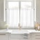 HOMEIDEAS NonSeeThrough White Privacy Sheer Kitchen Curtains 30 X 36 Inches Long 2 Panels Short Sheer Curtains Light Filtering Bathroom Window Drapes for Bedroom Living Room