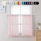 Chyhomenyc Sheer Curtains 36 inch Length 2 Panels Light Filtering Voile Rod Pocket Short Window Sheer Curtians for Bathroom Living Room 2PCS Blush Pink