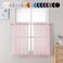 Chyhomenyc Sheer Curtains 36 inch Length 2 Panels Light Filtering Voile Rod Pocket Short Window Sheer Curtians for Bathroom Living Room 2PCS Blush Pink