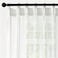 Ftinala Off White Sheer Curtains 102 Inch Long 2 Panels Thin Textured Linen Look Ceiling Curtains Drapes for Living Room Rustic See Through Window Decor Pinch Pleat Sliding Glass Door Curtain