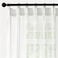 Ftinala Off White Sheer Curtains 102 Inch Long 2 Panels Thin Textured Linen Look Ceiling Curtains Drapes for Living Room Rustic See Through Window Decor Pinch Pleat Sliding Glass Door Curtain