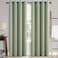 MIULEE Linen Texture Curtains for Bedroom Solid 100 Blackout Thermal Insulated Sage Green Curtains Grommet Room Darkening CurtainsDraperies for Living Room 52x84 Inch 2 Panels